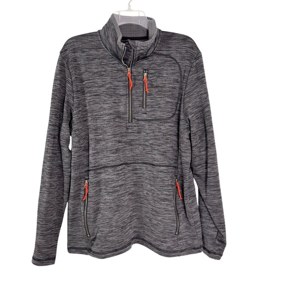 Cloudveil Men’s Fleece Lined Quarter Zip Pullover Gray Black Heather Size M - Picture 1 of 11